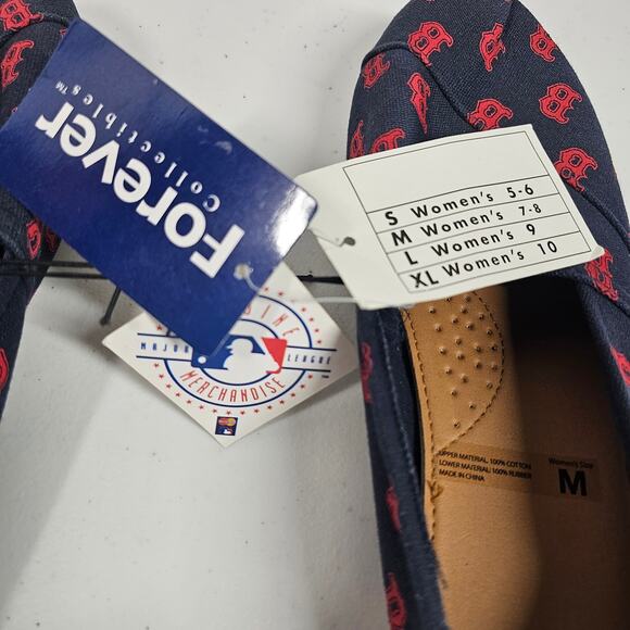 Forever Collectibles Boston Red Sox MLB Women's Canvas Slip-on Flats Medium 7-8 - Picture 6 of 8